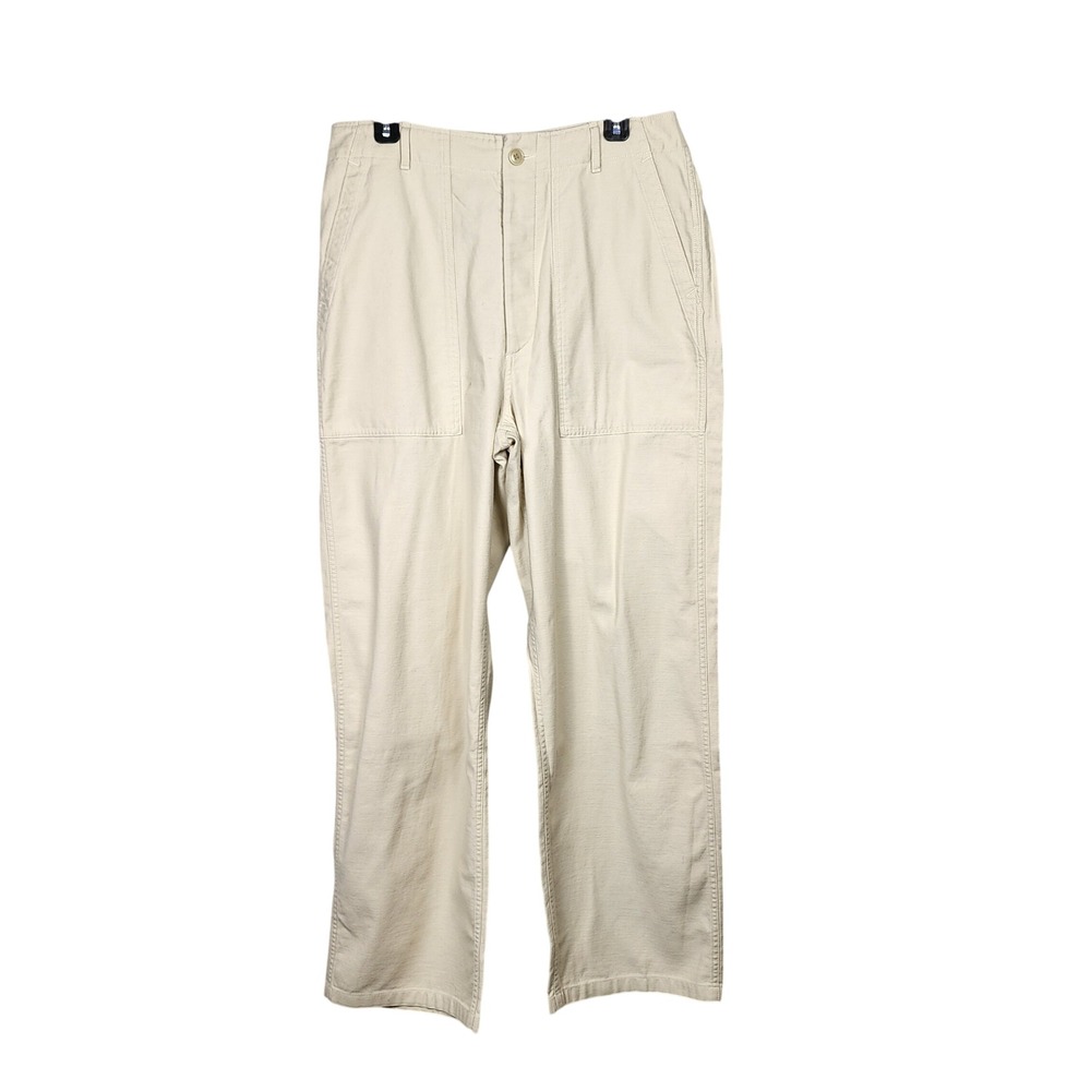 Buck Mason Reverse Sateen Fatigue Pant Sand Dune Tan Womens 31 12 Cotton Utility